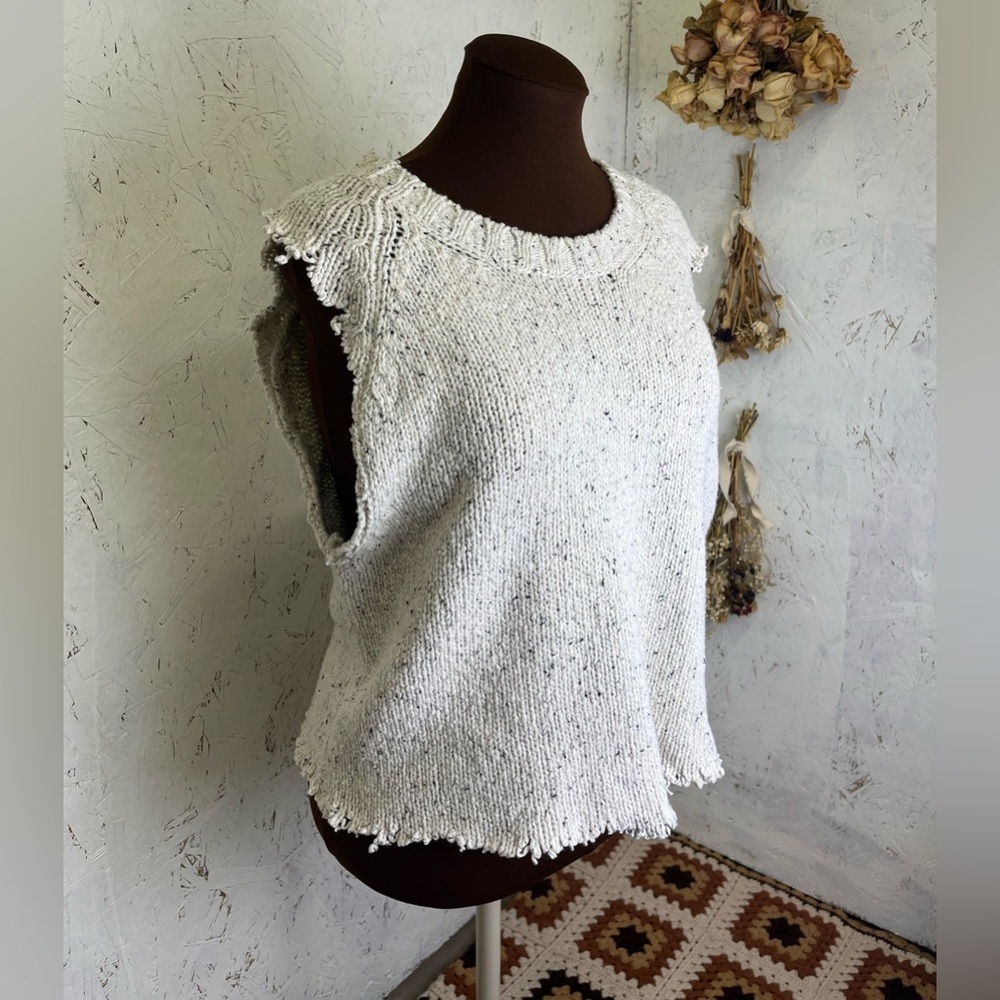 Maison Martin Margiela Distressed Reworked Knit Speckled Sweater Size 10